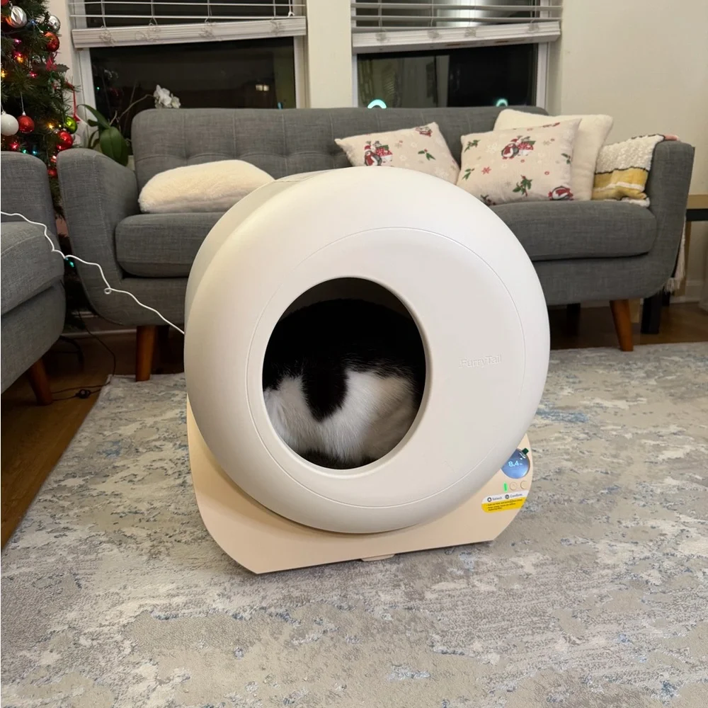Modern White Cat Litter Box